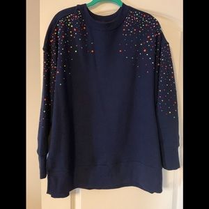 Crown and  Ivy sweatshirt tunic very cute with sequins